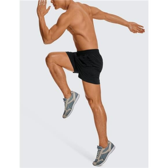 Mens 5 Inch Workout Shorts Lightweight Quick Dry Gym Running Shorts Pockets - Picture 4 of 7